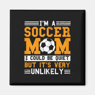 Aimant Maman de foot drôle je suis une maman de foot il e