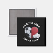 Aimant Maman de foot du jour de match – Conception 3d Hea (Recto/Verso)