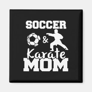 Aimant Maman de foot et de karaté Drôle de joueuse de foo