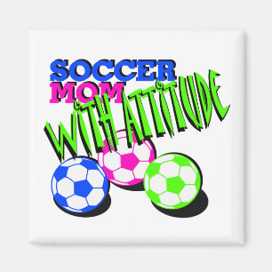 Aimant Maman de football avec attitude
