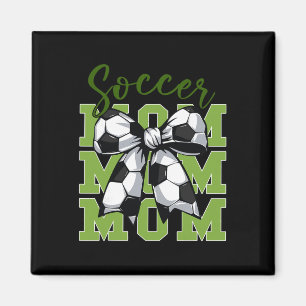 Aimant Maman de footballeur jeunesse Coquette Nœud Mignon