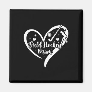 Aimant Maman de hockey sur gazon Cœur Maman d'un joueur d