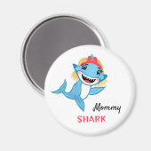 Aimant Maman de la famille requin heureuse (Recto/Verso)