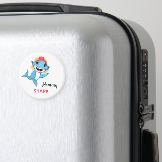 Aimant Maman de la famille requin heureuse (In Situ (Bagages))