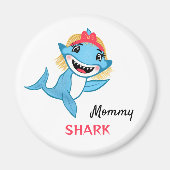 Aimant Maman de la famille requin heureuse (Devant)