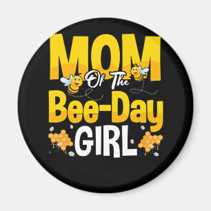 Aimant Maman De La Fille De La Fête Des Abeilles Annivers