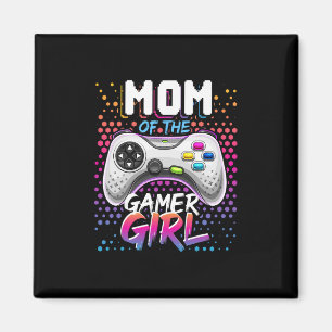 Aimant Maman de la fille gamer Anniversaire de jeu vidéo