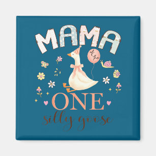 Aimant Maman de la fille qui fête son 1er anniversaire, u