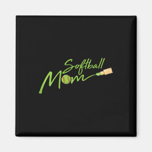 Aimant Maman de softball Fan de sport cool Joueuse Maman