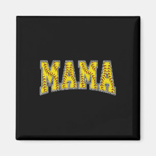 Aimant Maman de softball Maman de softball Fête des mères