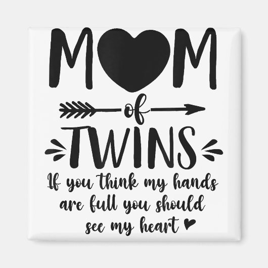 Aimant Maman De Twins Fier Twin Maman Twin Mama Maman Vie (Devant)