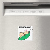 Aimant Maman de Twins-Peas dans un Pod Tshirts et cadeaux (In Situ (Lave-vaisselle))