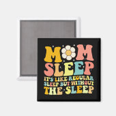 Aimant Maman Dormir Drôle Fête des Mères Super Retro (Recto/Verso)