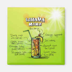 Aimant Maman Drink- Cocktail Gift de Bahama