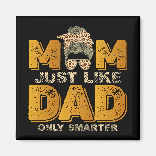 Aimant Maman drôle Comme Papa Seulement Smarter Vintage (Devant)