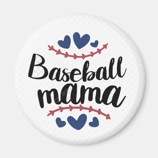 Aimant Maman du baseball (Devant)