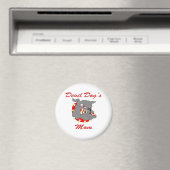 Aimant Maman du diable de chien de l'USMC (In Situ (Lave-vaisselle))