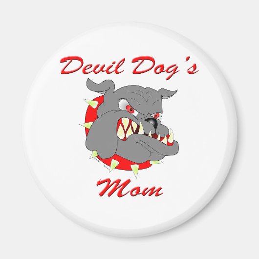 Aimant Maman du diable de chien de l'USMC (Devant)