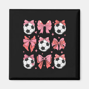 Aimant Maman du football Famille de maman sportive Nœud c
