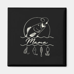 Aimant Maman du gros pêcheur o-poisson-iellement 1er
