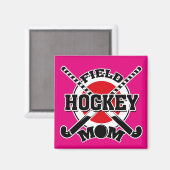 Aimant Maman du hockey (Recto/Verso)