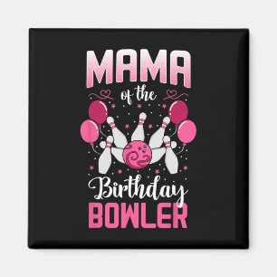 Aimant Maman du joueur de quilles d'anniversaire Famille