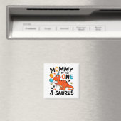 Aimant Maman du One-a-saurus 2e Anniversaire Dinosaure Pa (In Situ (Lave-vaisselle))