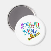 Aimant Maman du softball (Recto/Verso)