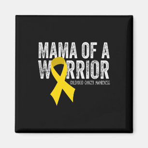 Aimant Maman d'un guerrier Ruban de cancer infantile Onco