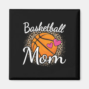 Aimant Maman Empreinte de léopard Basketball Femmes Mama