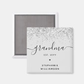 Aimant Maman Est Confettis Pailletés Cadeaux Personnalisé (Recto/Verso)