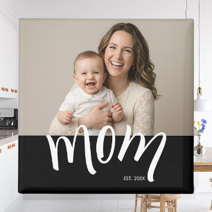 Aimant Maman Établie Caps Blancs Personnalisé Année Nouve