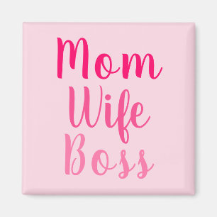 Aimant Maman femme patron dégradé rose