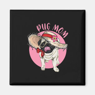 Aimant Maman Fête des Mères Maman Maman Mère Pug 