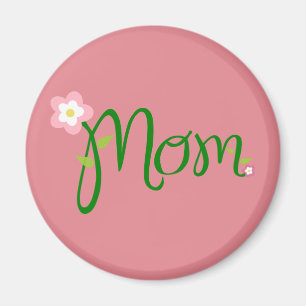 Aimant Maman fraise rose