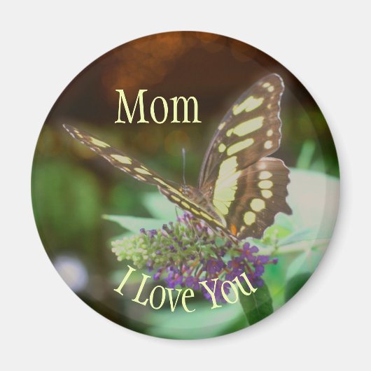 Aimant Maman je t'aime papillon (Devant)