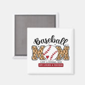 Aimant Maman Leopard Loud &amp; Fier Baseball Mère (Recto/Verso)