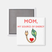 Aimant Maman, ma source d'énergie (Recto/Verso)