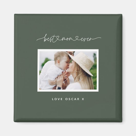 Aimant Maman mignon script moderne cadeau photo (Devant)