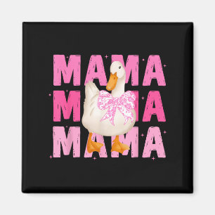 Aimant Maman oie coquette noeud maman oie drôle fête des