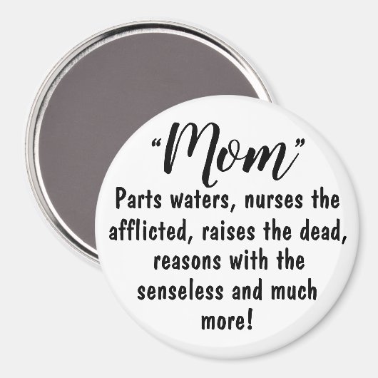 Aimant Maman : Pièces les eaux, Infirmières les malades.. (Recto/Verso)