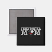 Aimant Maman pompier Cadeau de pompier fier Citation de p (Recto/Verso)