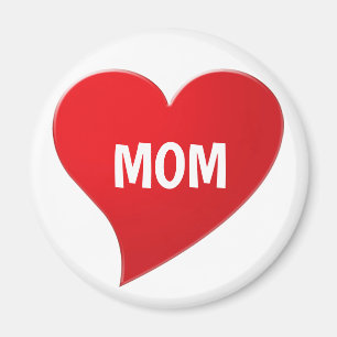 Aimant Maman rouge grand coeur mignon graphique moderne c
