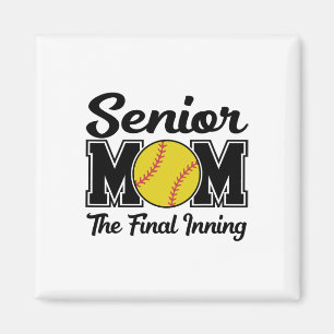 Aimant Maman senior dernière manche softball Maman de dip