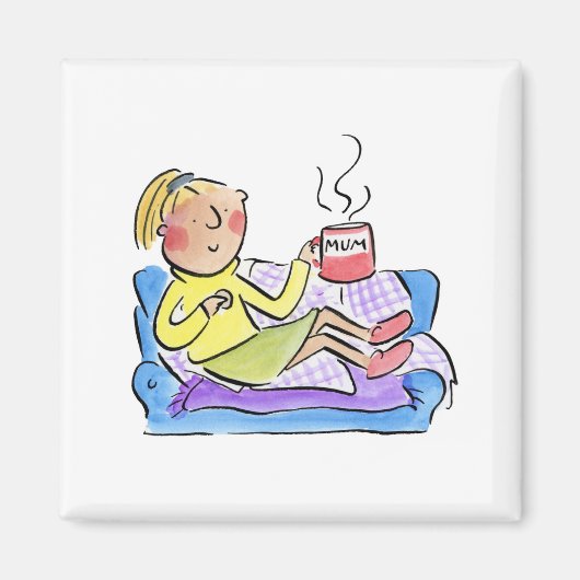 Aimant Maman sur le canapé (Devant)