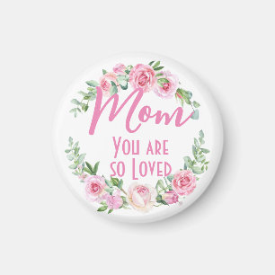 Aimant Maman Tu es si aimée Floral Rose