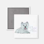 Aimant Maman Westie (Recto/Verso)