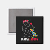 Aimant Mamasaurus T Rex Dinosaur Mama Saurus Autisme Awar (Recto/Verso)