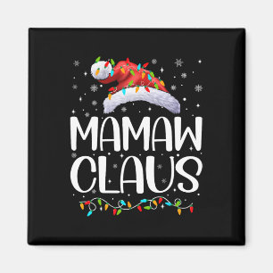 Aimant Mamaw Claus Lumières Noël Pyjama de Noël Correspon