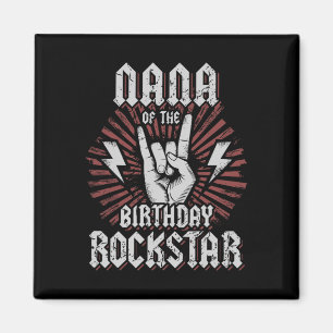 Aimant Mamie du rockstar d'anniversaire Rockeur correspon